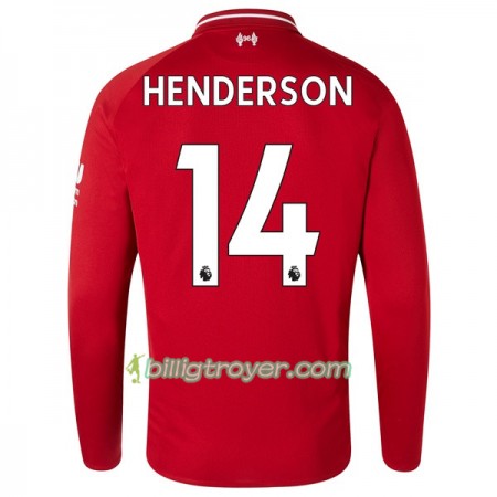 Billige Fotballdrakter Liverpool Henderson 14 Hjemmedraktsett 2018/19 Langermet